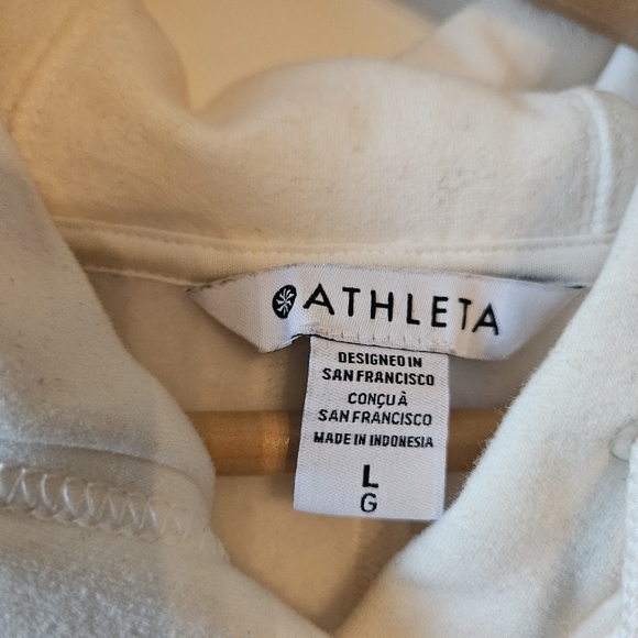 ATHLETA retroplush sleeveless hoodie. Size large - Picture 2 of 3